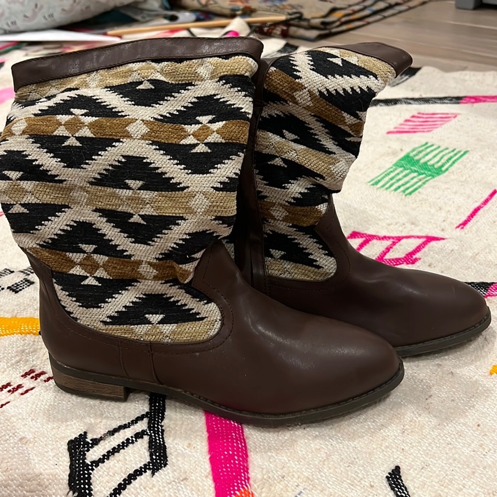 Forever 21 Tribal pattern boots